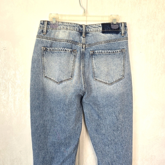 Lovervet By Vervet Womens 28 Jeans High Rise Straight Relaxed Distressed Cropped - Picture 7 of 9